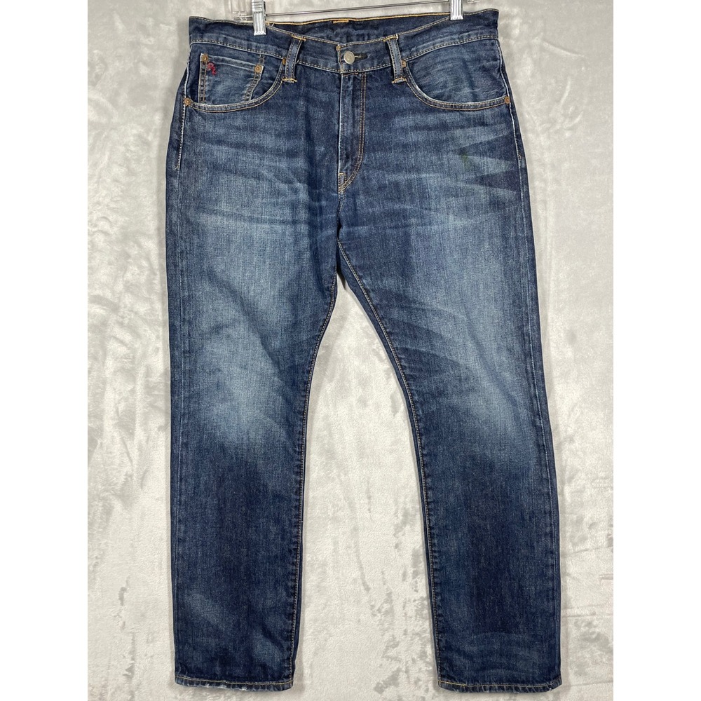Polo Ralph Lauren Mens Authentic Dungarees Blue Denim Straight Jeans 33x30